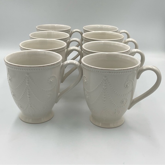 Lenox Other - Lenox French Pearl White Coffee Mugs Set of 8